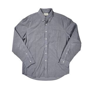 Taylor Stitch Shirt Men's 42 Medium Gray Button Down Corduroy Organic Cotton